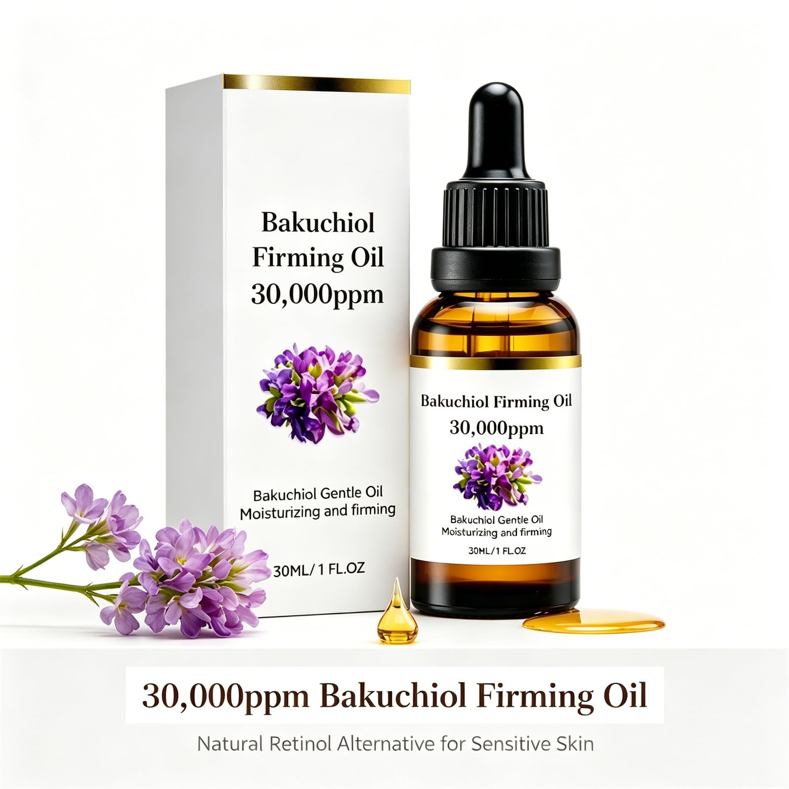 Bakuchiol Retinol Alternative - Aceite Reafirmante de Bakuchiol, Alternativa de