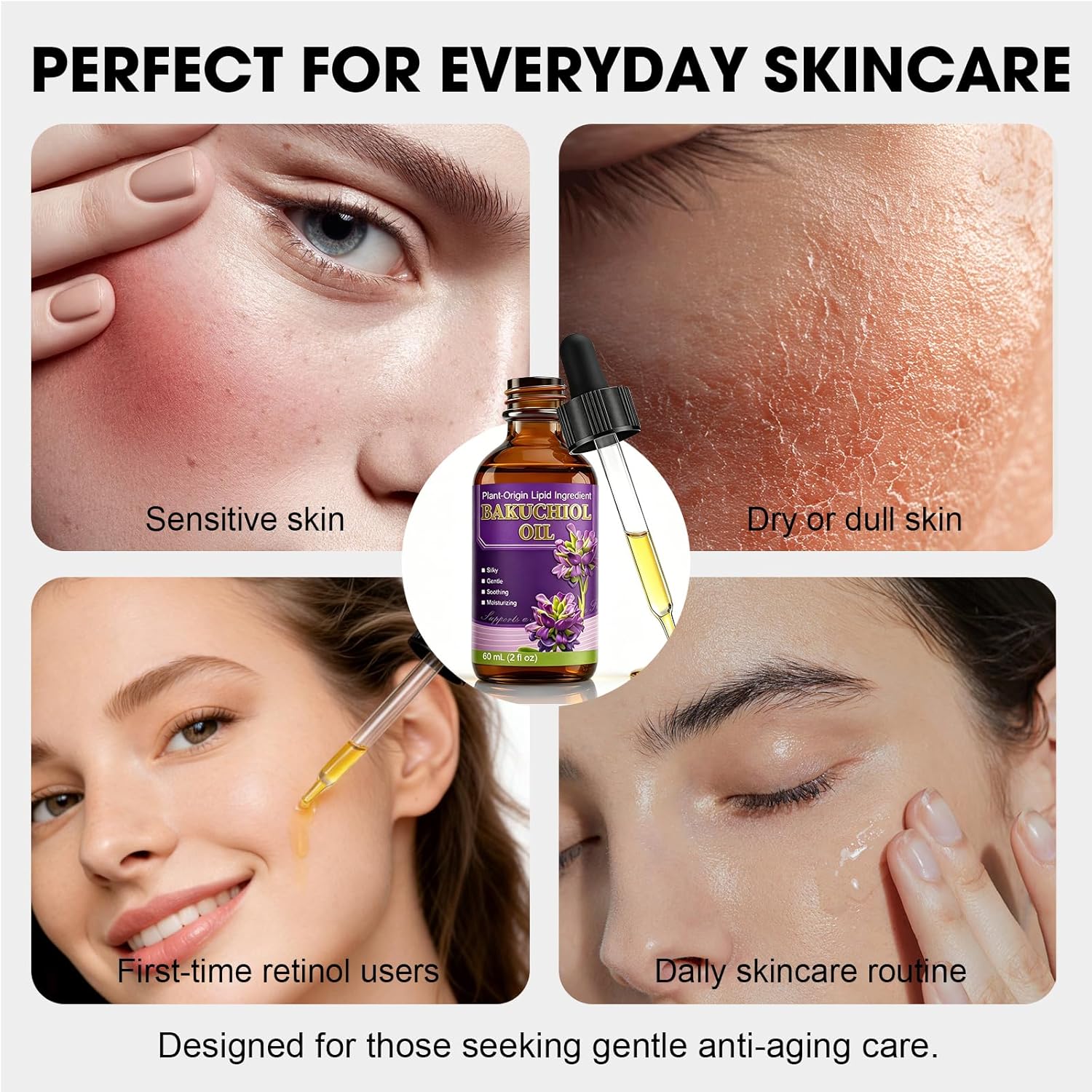 Aceite Facial Antienvejecimien - Bakuchiol Retinol Alternative reseña y precio